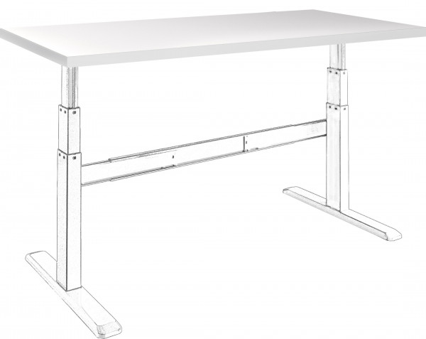 celexon table top 150 x 75cm for Adjust desk, white